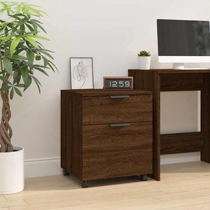 Mobiler Aktenschrank Braun Eichen-Optik