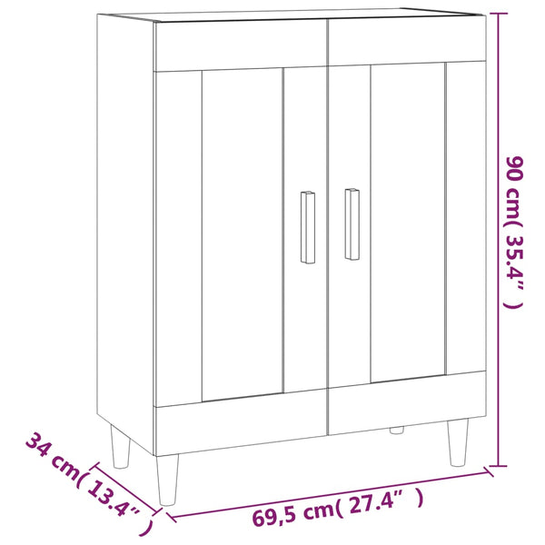 Sideboard Braun Eichen-Optik 69,5 cm
