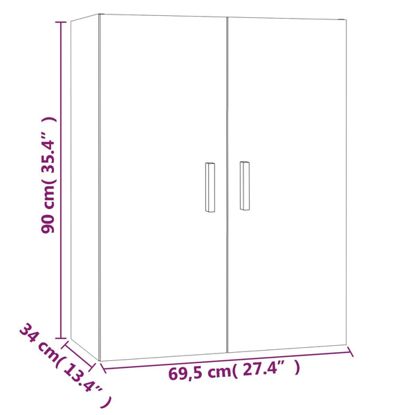 Hängeschrank Räuchereiche 90 cm