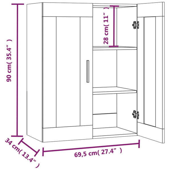 Hängeschrank Braun Eichen-Optik 90 cm