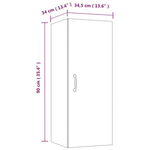 Hängeschrank Räuchereiche 90cm