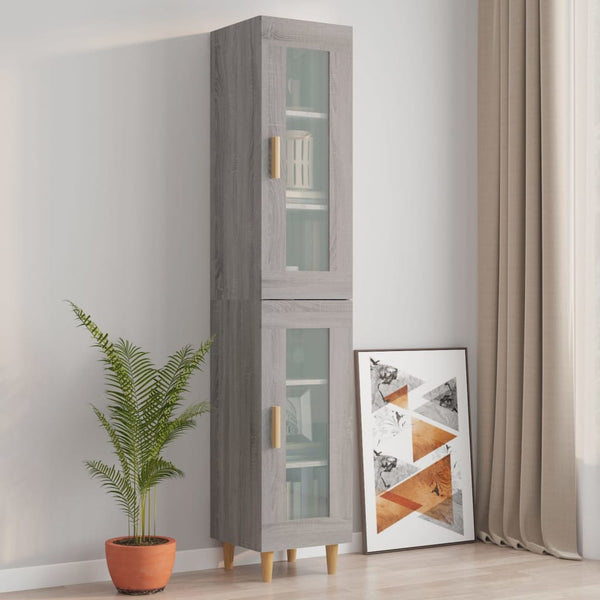 Hängeschrank Grau Sonoma 34,5x34x90 cm
