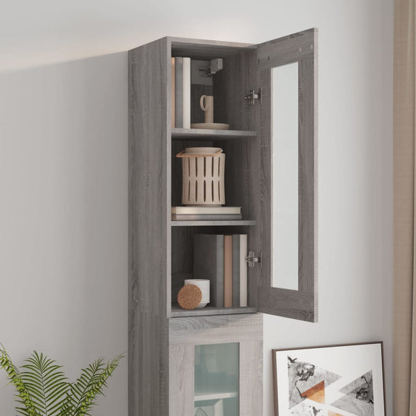 Hängeschrank Grau Sonoma 34,5x34x90 cm