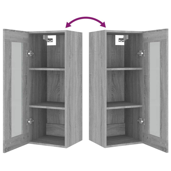 Hängeschrank Grau Sonoma 34,5x34x90 cm
