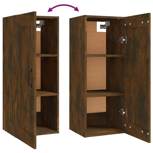 Hängeschrank Räuchereiche 35x34x90 cm