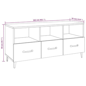 TV-Schrank Räuchereiche 102 cm
