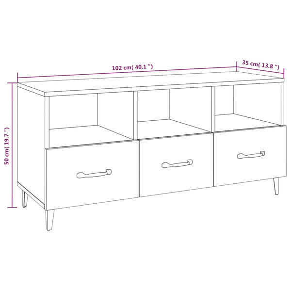 TV-Schrank Grau Sonoma 102 cm