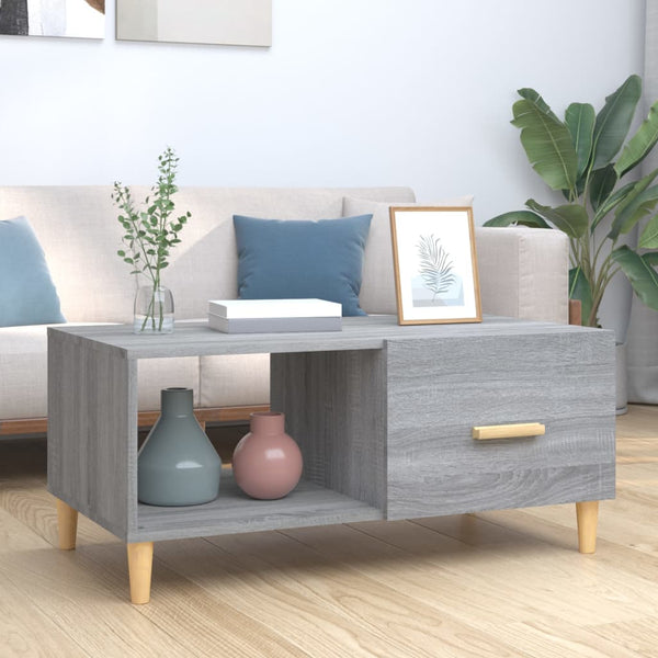 Couchtisch Grau Sonoma 89,5x50x40 cm