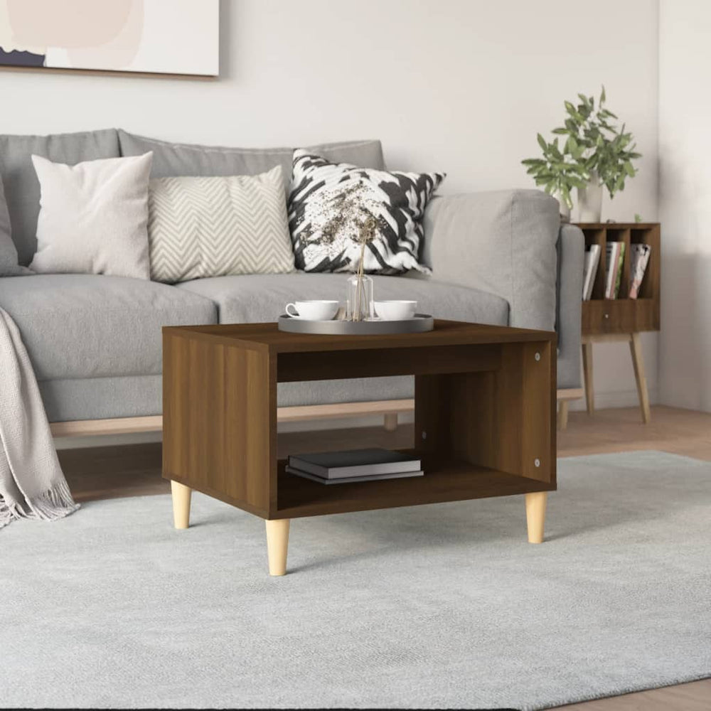 vidaXL Coffee Table Brown Oak-look 60x50x40 cm Engineered Wood