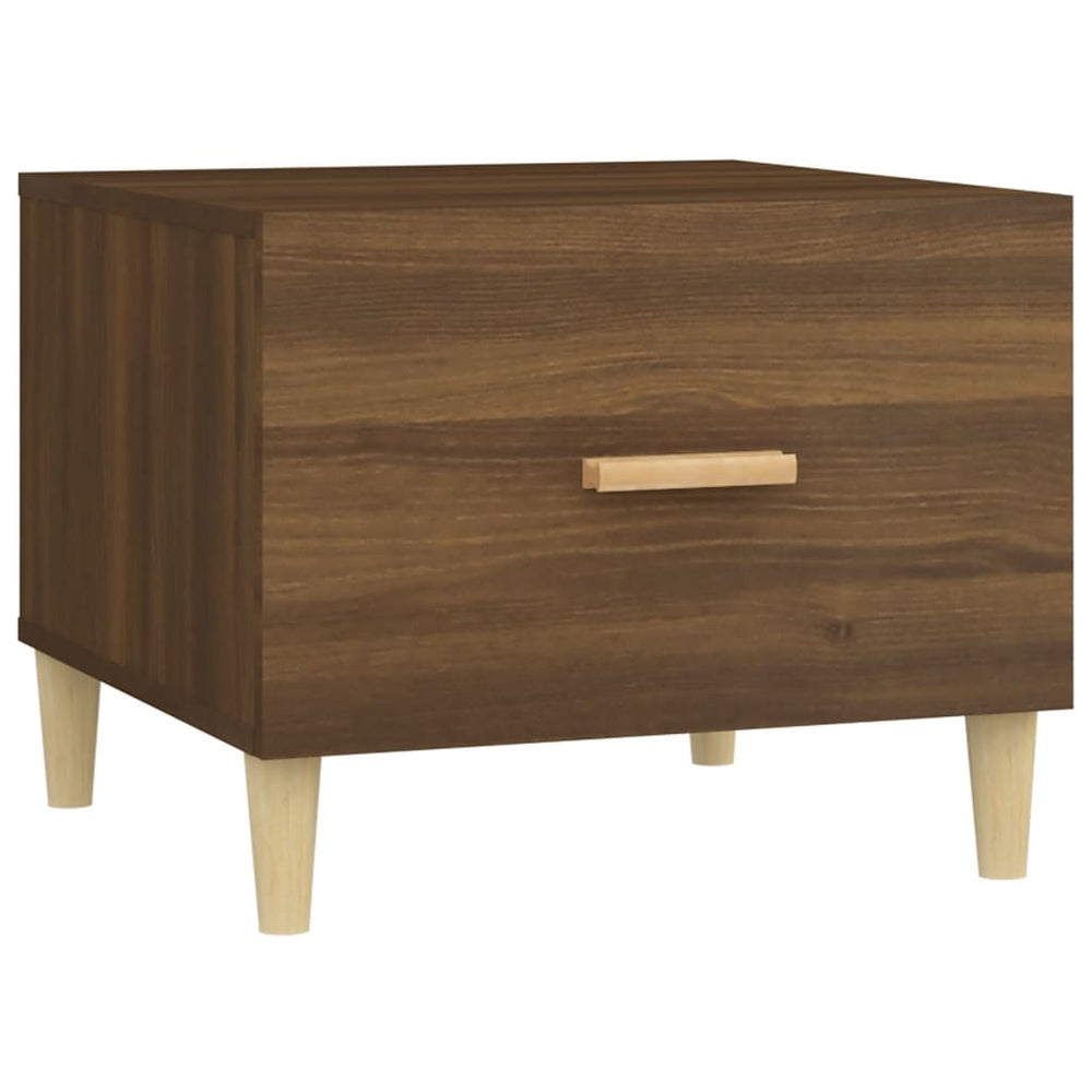 vidaXL Coffee Table Brown Oak 50x50x40 cm Engineered Wood