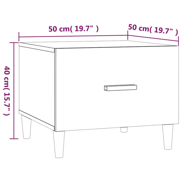 Couchtisch Braun Eiche 50x50 cm
