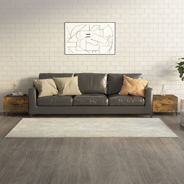 Couchtische 2er Set Räuchereiche 50x50 cm
