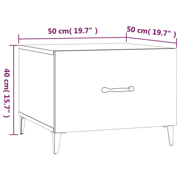 Couchtisch Eichenoptik Braun 50x50 cm