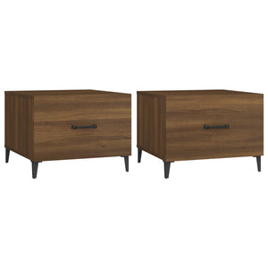 2er Set Couchtische Braun Eichenoptik