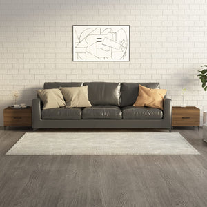 2er Set Couchtische Braun Eichenoptik