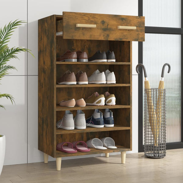 Schuhschrank Räuchereiche 60x35x105 cm