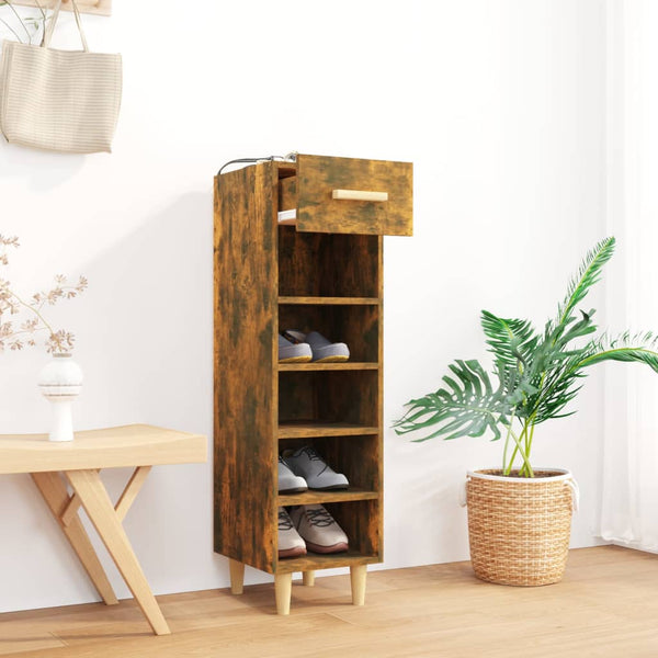 Schuhschrank Räuchereiche 30x35x105 cm