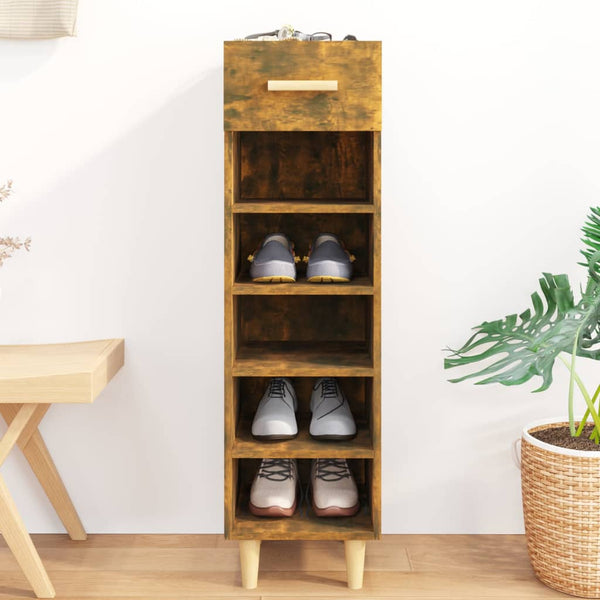Schuhschrank Räuchereiche 30x35x105 cm