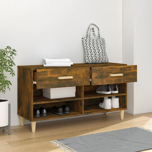 Schuhschrank Räuchereiche 102 cm