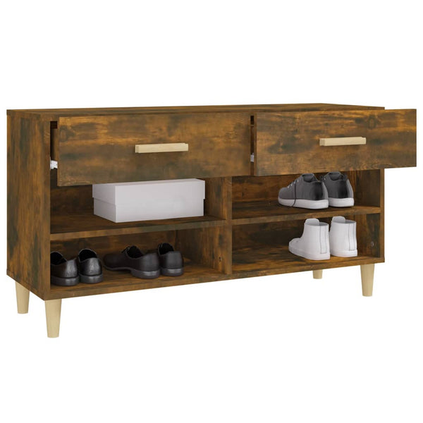 Schuhschrank Räuchereiche 102 cm