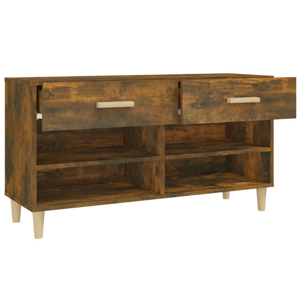 Schuhschrank Räuchereiche 102 cm