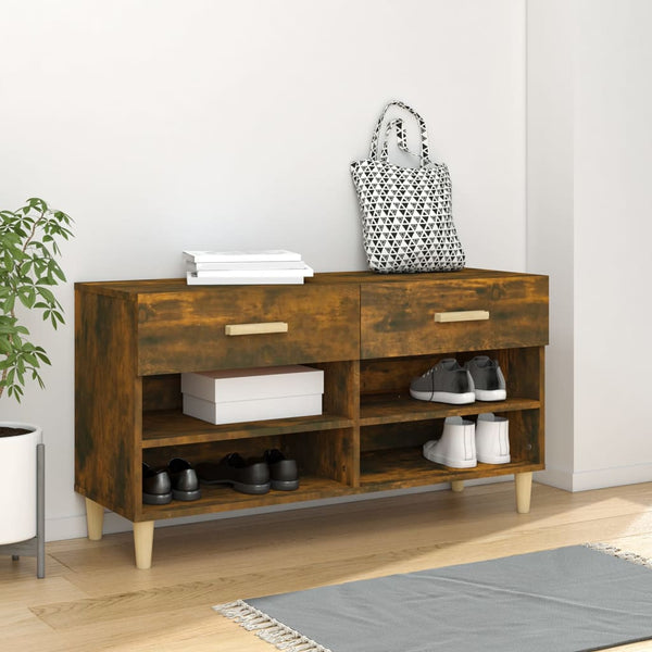 Schuhschrank Räuchereiche 102 cm