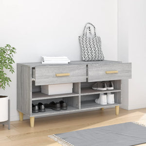 Schuhschrank Grau Sonoma 102 cm