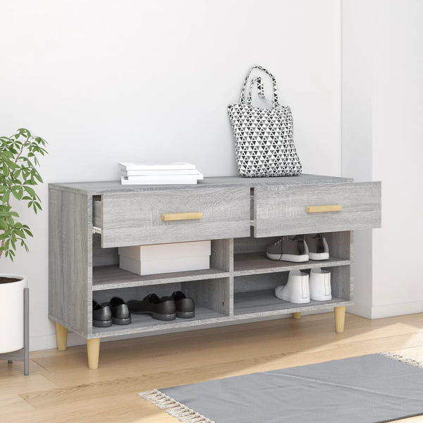 Schuhschrank Grau Sonoma 102 cm