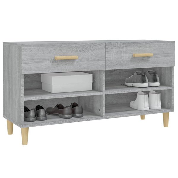 Schuhschrank Grau Sonoma 102 cm