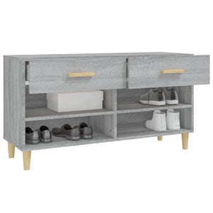 Schuhschrank Grau Sonoma 102 cm