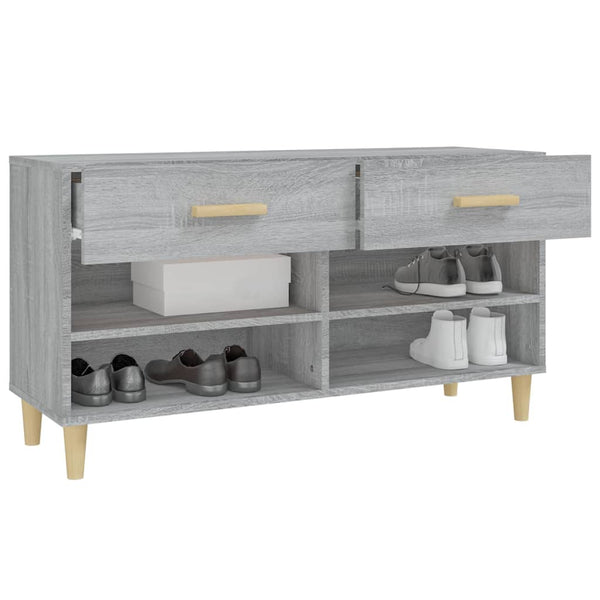 Schuhschrank Grau Sonoma 102 cm