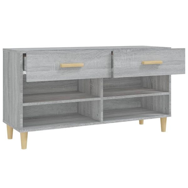Schuhschrank Grau Sonoma 102 cm