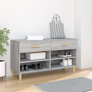 Schuhschrank Grau Sonoma 102 cm