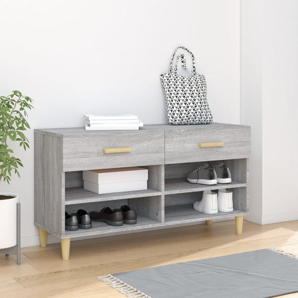 Schuhschrank Grau Sonoma 102 cm