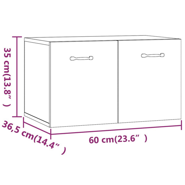 Hängeschrank Braun Eichenoptik 60 cm