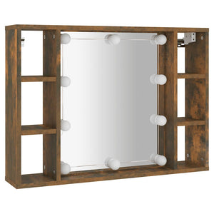 LED Spiegelschrank Räuchereiche 76 cm