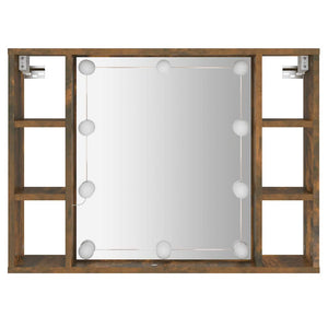 LED Spiegelschrank Räuchereiche 76 cm