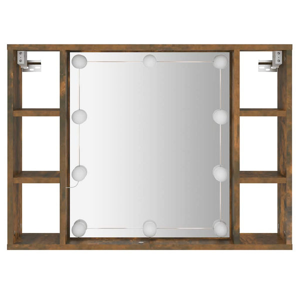 LED Spiegelschrank Räuchereiche 76 cm