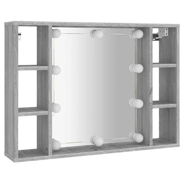 LED Spiegelschrank Grau Sonoma 76x55 cm