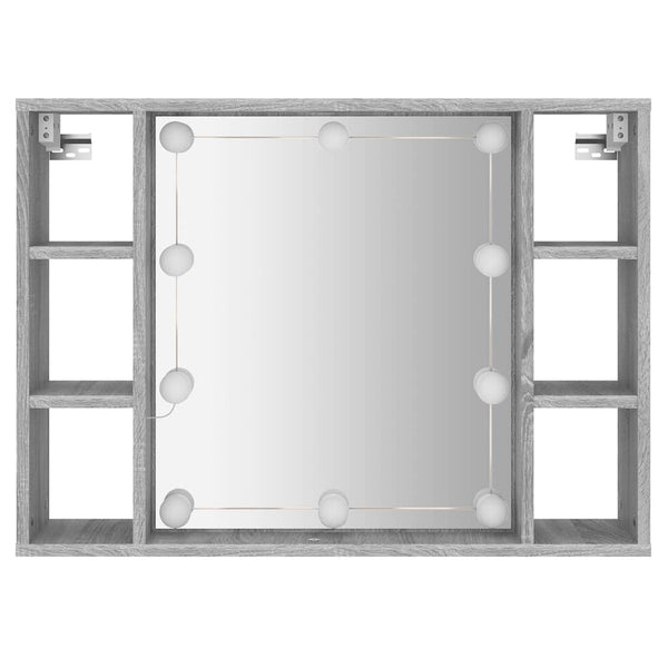 LED Spiegelschrank Grau Sonoma 76x55 cm
