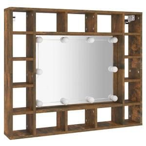 LED Spiegelschrank Räuchereiche 91 cm