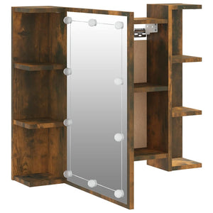 LED Spiegelschrank Räuchereiche 70x60 cm