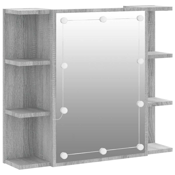 LED Spiegelschrank Grau Sonoma 70x60 cm