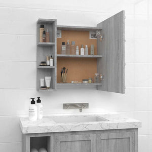LED Spiegelschrank Grau Sonoma 70x60 cm