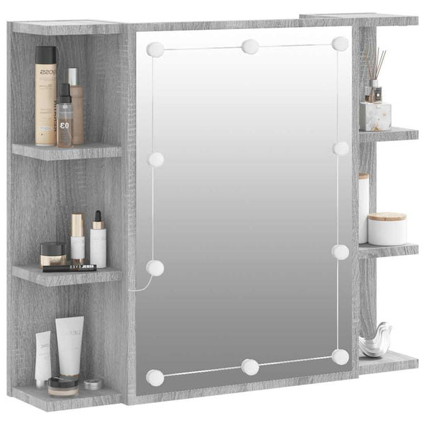 LED Spiegelschrank Grau Sonoma 70x60 cm