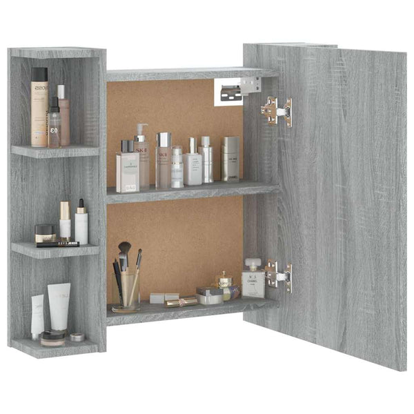 LED Spiegelschrank Grau Sonoma 70x60 cm