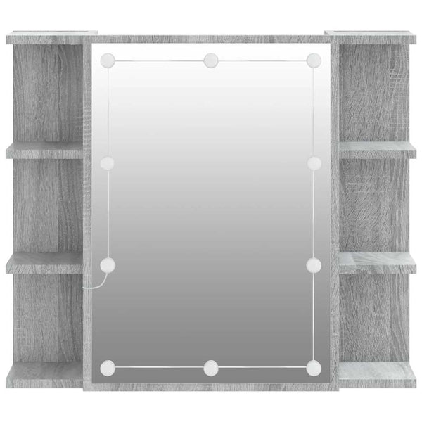 LED Spiegelschrank Grau Sonoma 70x60 cm