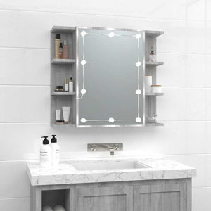 LED Spiegelschrank Grau Sonoma 70x60 cm