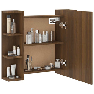 LED Spiegelschrank Eiche Braun 70x60 cm