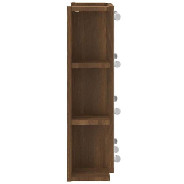 LED Spiegelschrank Eiche Braun 70x60 cm